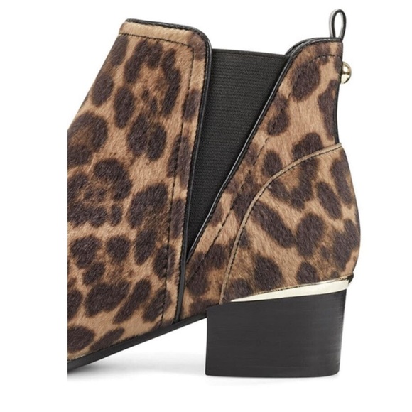 Nine West Harry Faux Calf Hair Chelsea Leopard Pointed Ankle Boots - BNWOB - Picture 4 of 15